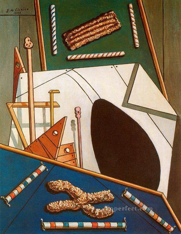 metaphysical interior with biscuits Giorgio de Chirico Metaphysical surrealism Oil Paintings